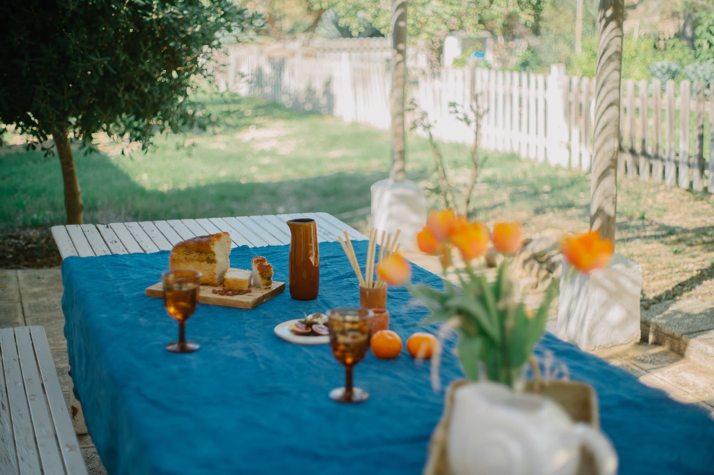 Déjeuner en famille dans le jardin de Can Pares